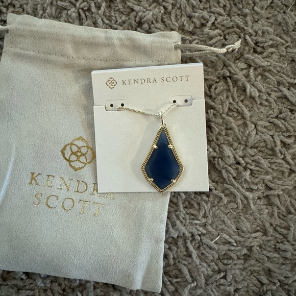 Kendra Scott Alex Cobalt Cat'S Eye Gold Tone Pendant Necklace - Picture 2 of 3